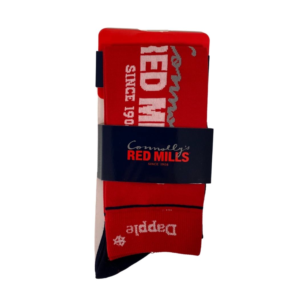 Red Mills & Dapple Riding Socks in Red