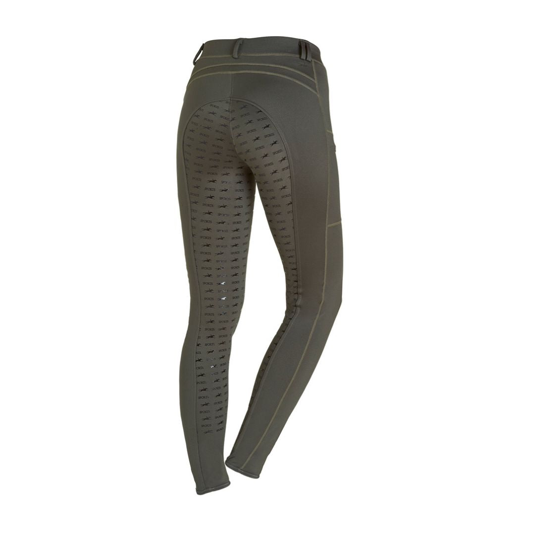 Schockemohle Women's New Pocket Riding Tights Style in Olive
