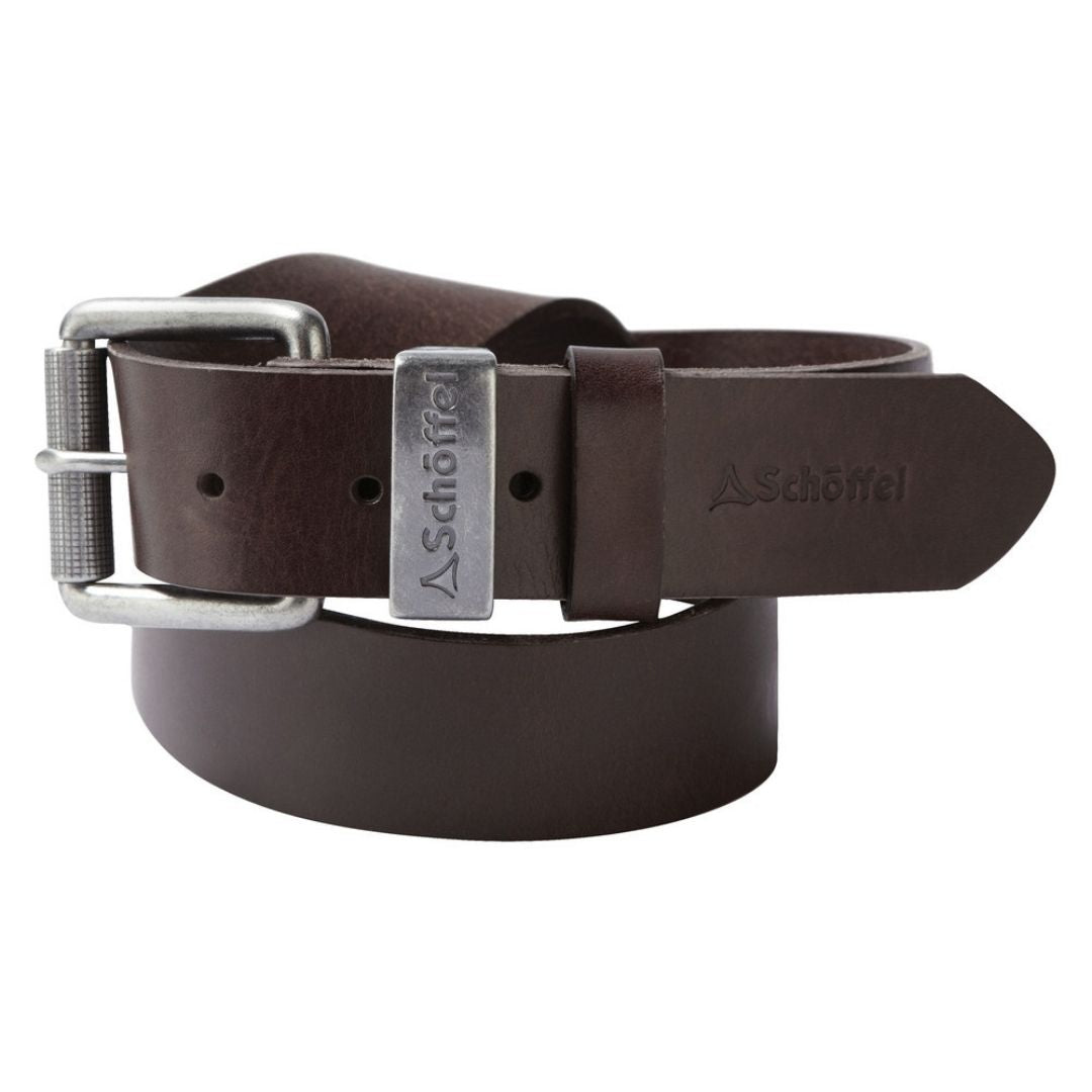 Schoffel Leather Belt in Dark Brown