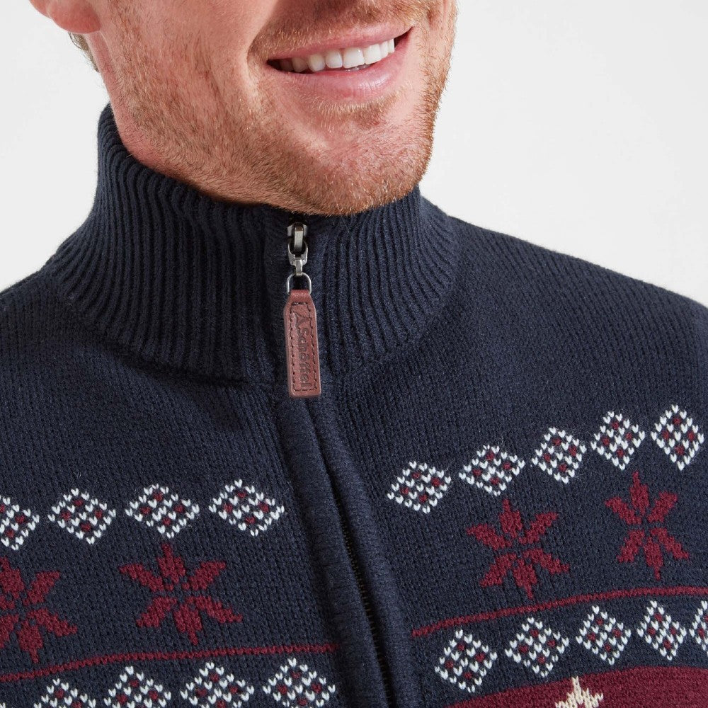 Schoffel Men's Christmas Jumper in Navy