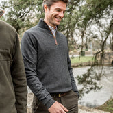 Schoffel Men's Merino 1/4 Zip Jumper in Charcoal