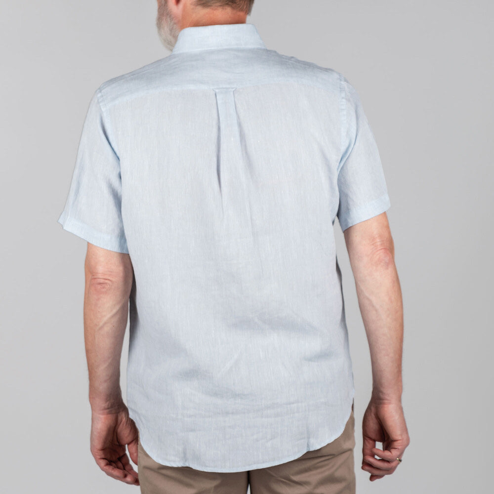 Schoffel Men's Thornham Short Sleeve Classic Shirt in Pale Blue