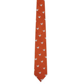 Schoffel Men's Waltham Silk Tie in Burnt Orange