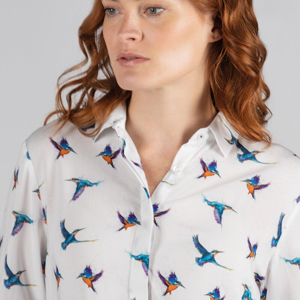 Schoffel Women's Brownlow Shirt in Kingfisher Print