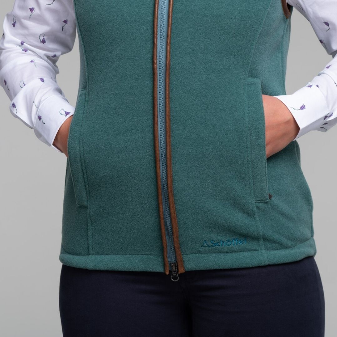 Schoffel Women's Lyndon Fleece Gilet in Duck Egg