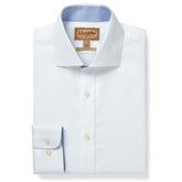 Schoffel Men's Greenwich Tailored Shirt White Diagonal