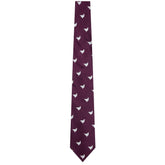Schoffel Men's Waltham Silk Tie in Purple Ptarmigan