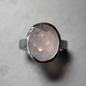Spirit Silver Rose Quartz Ring