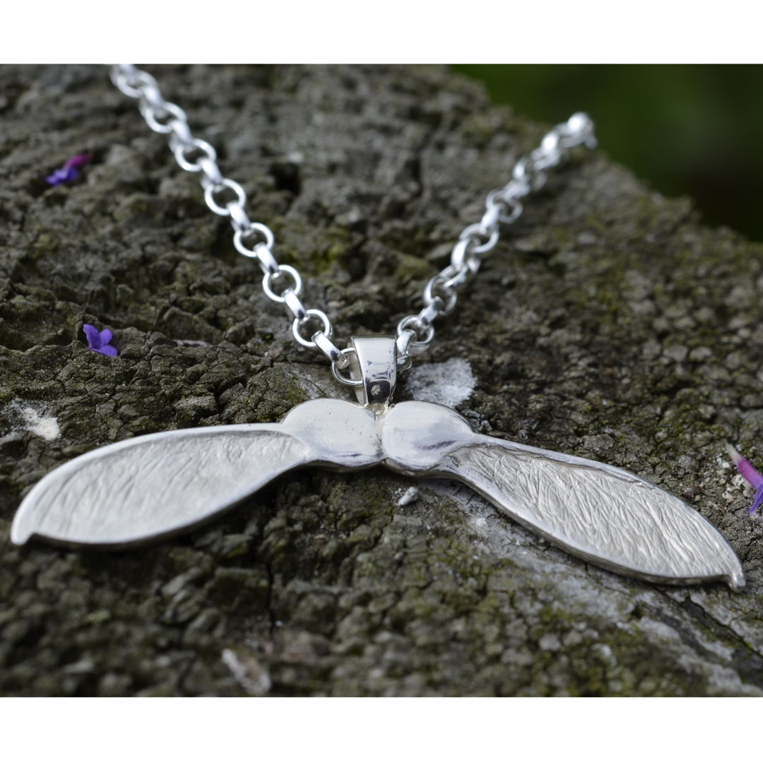 Friederike Grace double Sycamore double silver necklace - RedMillsStore.ie