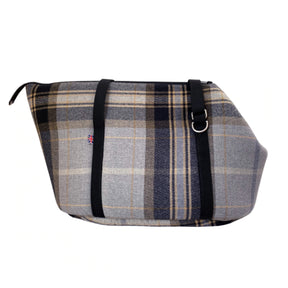 Teddy Maximus Belgravia Adjustable Dog Carrier in Black/Mustard Plaid