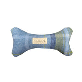 Teddy Maximus Cotswold Dog Bone Toy in Blue Plaid