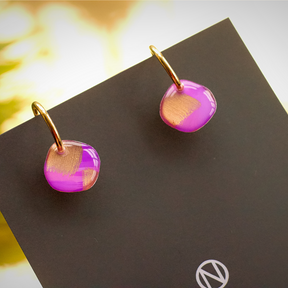 Naoi Mini Hoops in Purple and Gold (3)