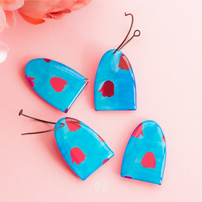 Naoi Tulips Pendants Earrings in Blue (3)