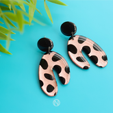 Naoi Cheetah Statement Earrings in Rose Gold