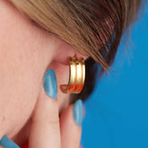Vanessa Ree Concentric Circles Earrings in Gold