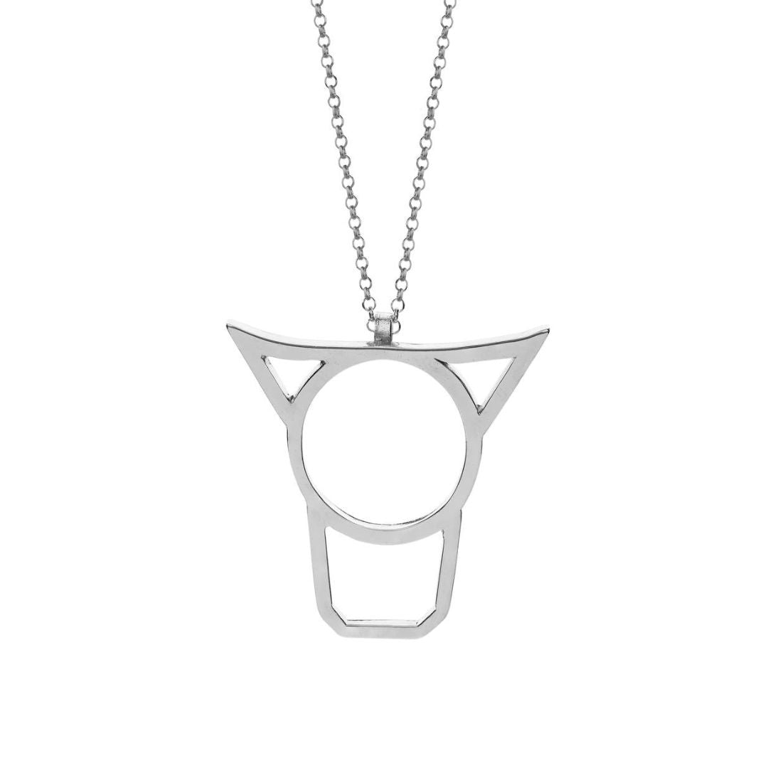 Vanessa Ree Cow's Head Pendant in Silver