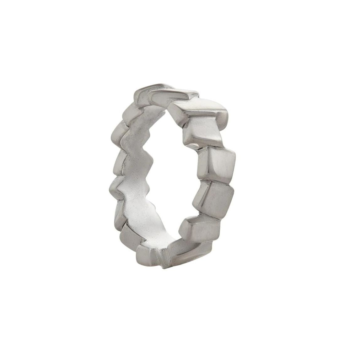Vanessa Ree Stacked Squares Ring in Silver