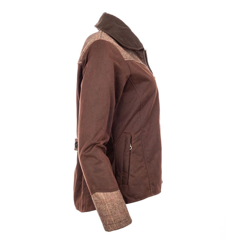 WG Women's Burghley Wax Jacket in Herringbone