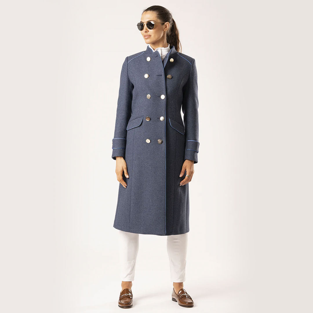 WG Women's Sandhurst Wool Coat in Cornflower Blue