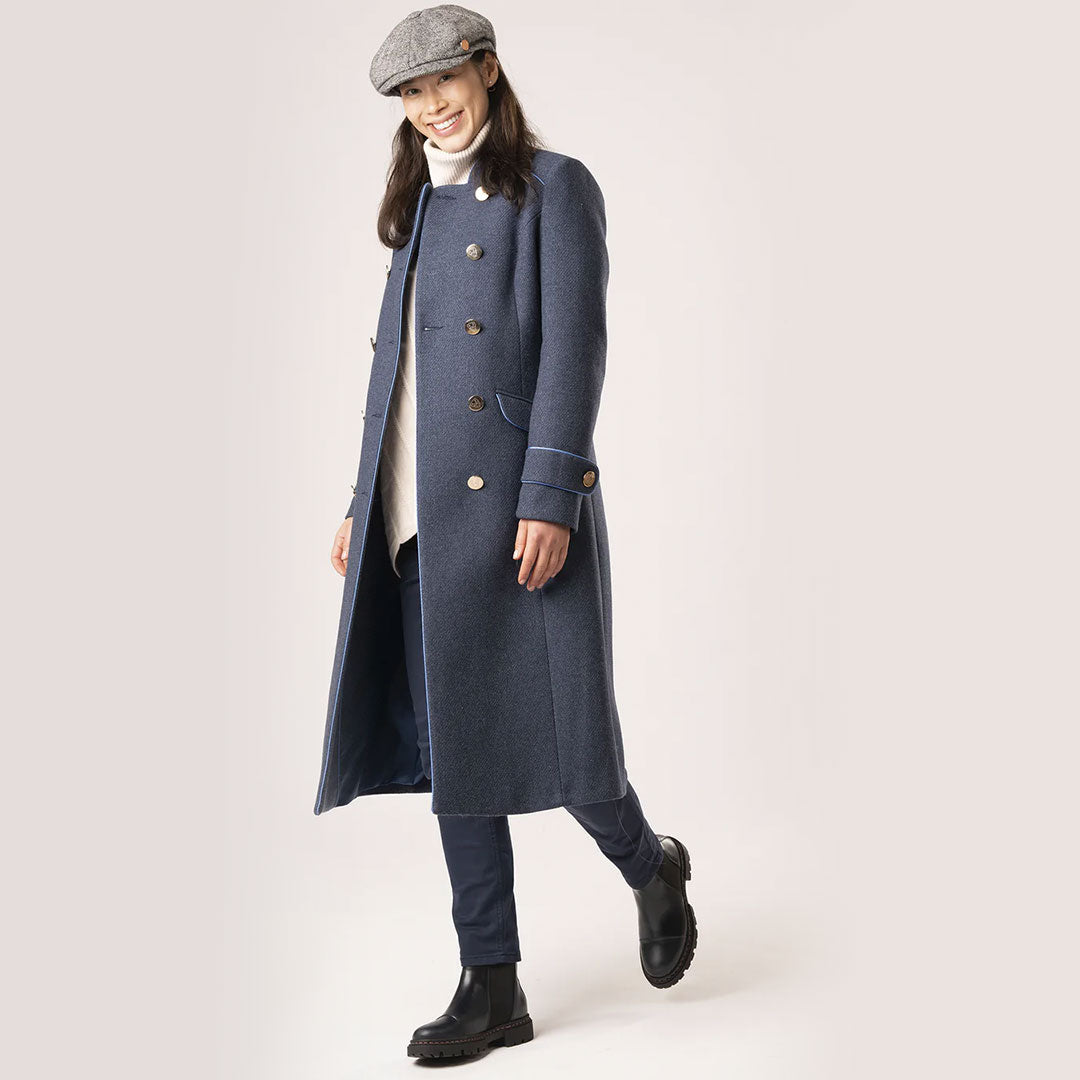 WG Women's Sandhurst Wool Coat in Cornflower Blue