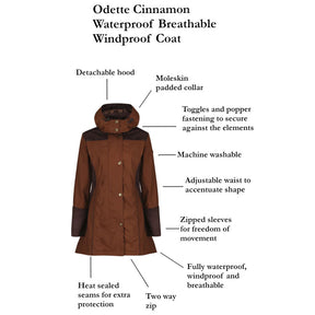 WG Women's Odette Waterproof Coat in Cinnamon