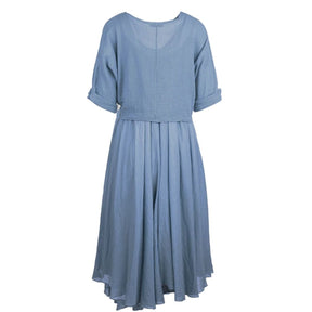 WG Women's Layered Dress in Cornflower Blue