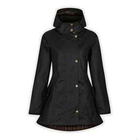 WG Women's Louise Huntsman Dry Wax Coat in Dark Green