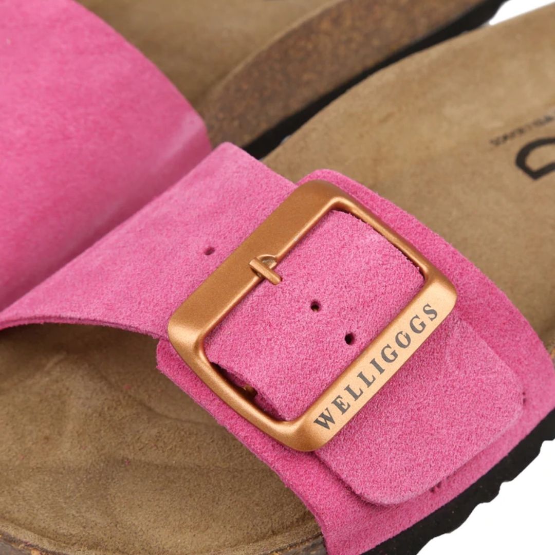 WG Women's Marbella One Band Slides in Fuchsia