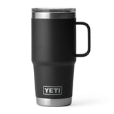 YETI Rambler 20 Oz Travel Mug in Black (591ml) with StrongHold Lid