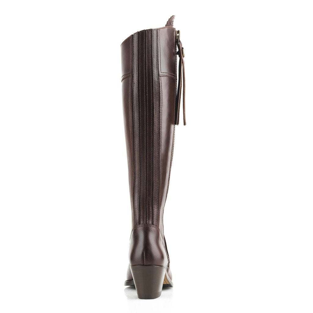 Fairfax & Favor heeled Regina mahogany leather boot - RedMillsStore.ie