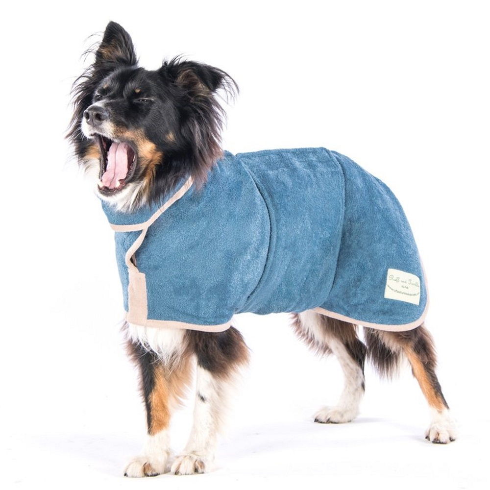 Ruff and Tumble Dog Drying Coat (small breeds) in blue - RedMillsStore.ie