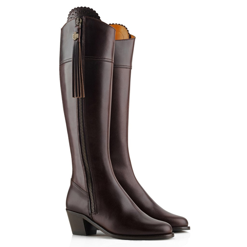 Fairfax & Favor heeled Regina mahogany leather boot - RedMillsStore.ie